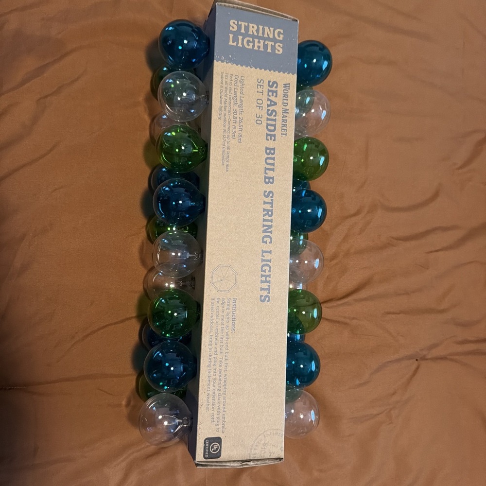 World Market Seaside Bulb String Lights Set Of 30 Bulbs